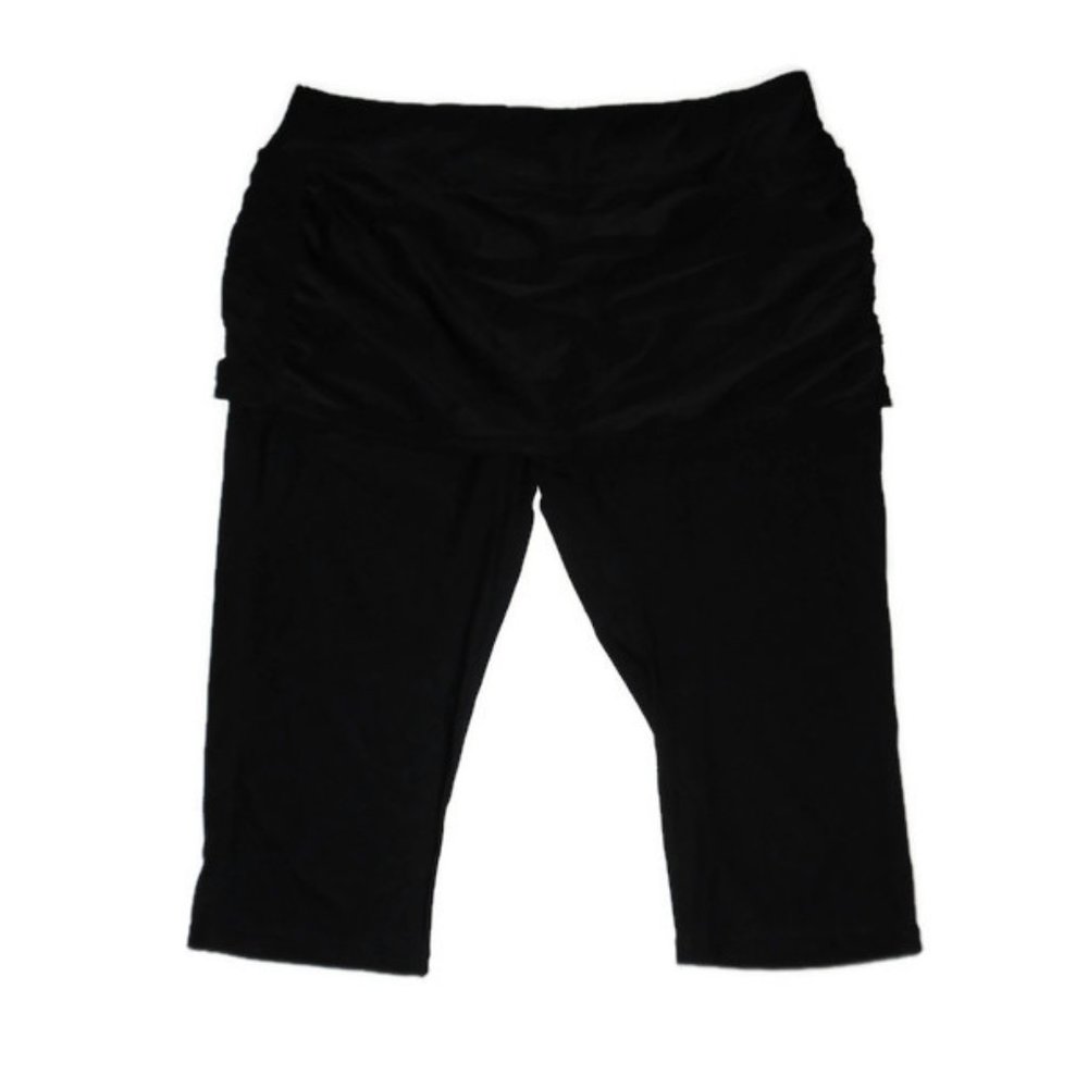 Coolibar Skirt Leggings Black Crop Capris Pants UPF 50+ Sun Protection XXL